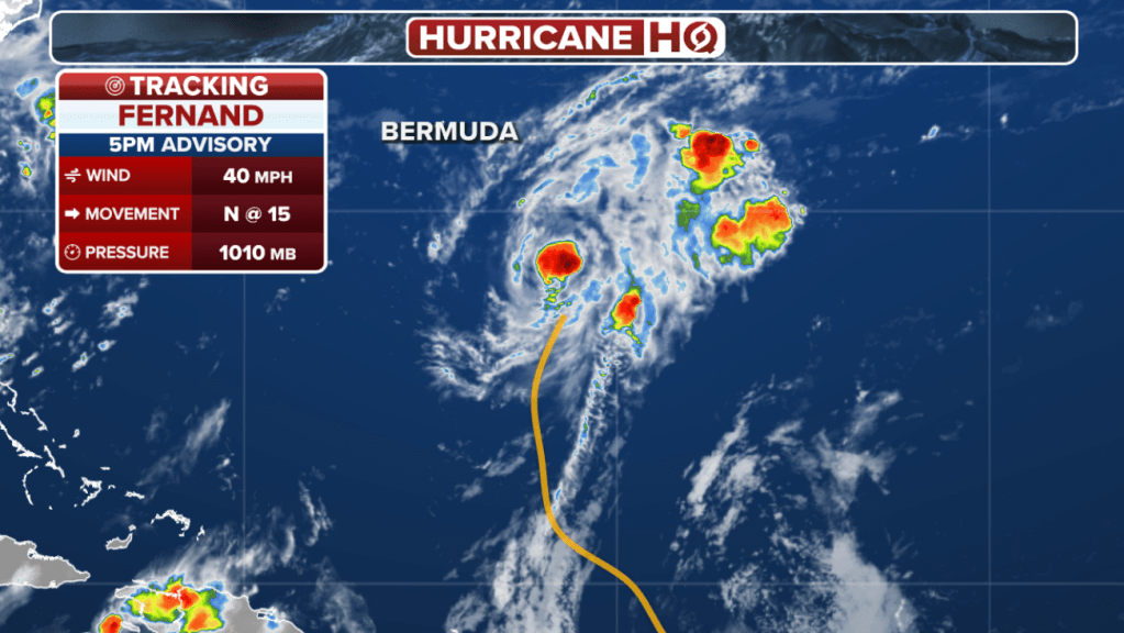 Tropical Storm Fernand forms southeast of Bermuda - New York Hots!