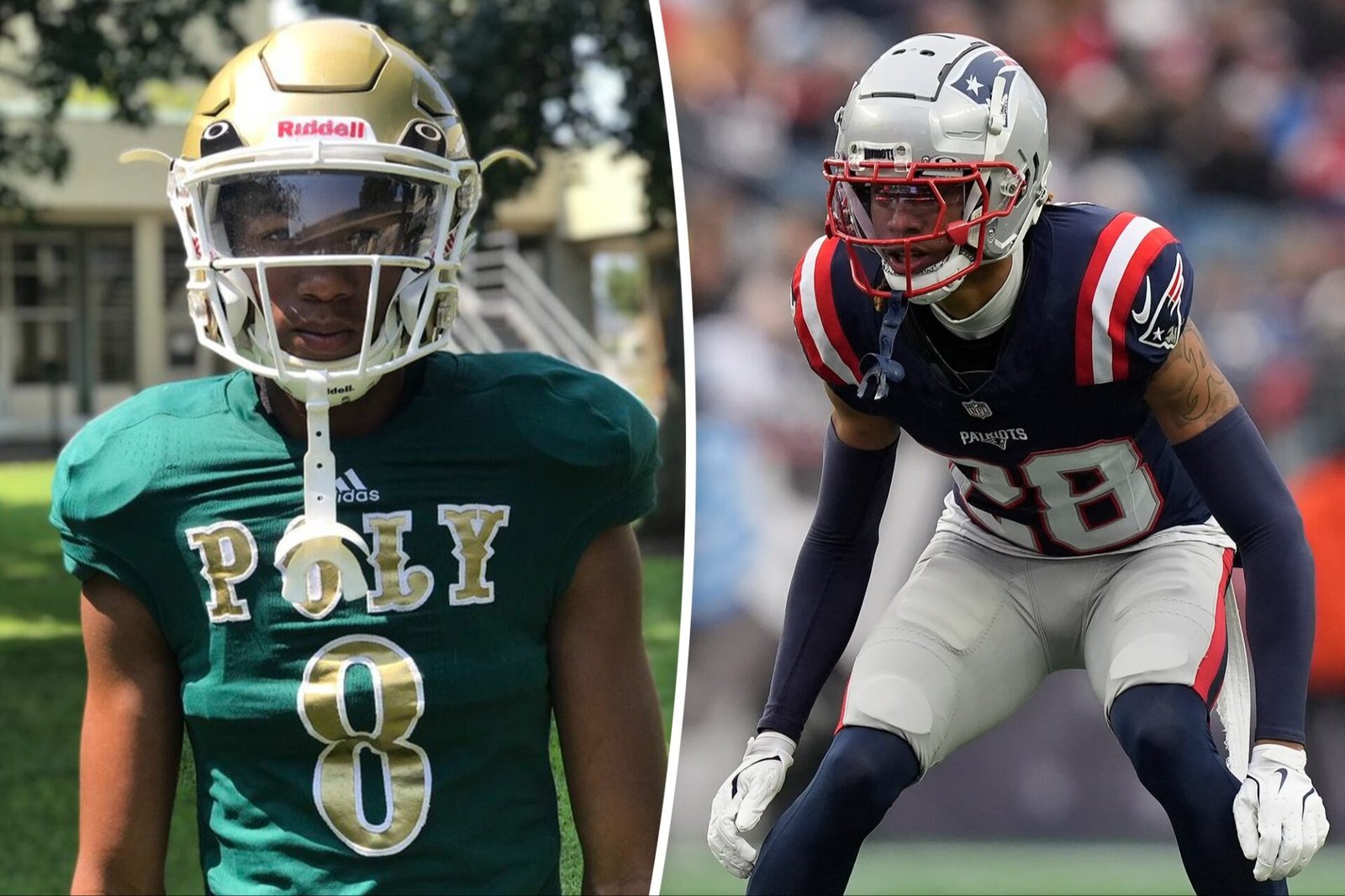 Patriots CB and Long Beach Poly grad Alex Austin carries the ...